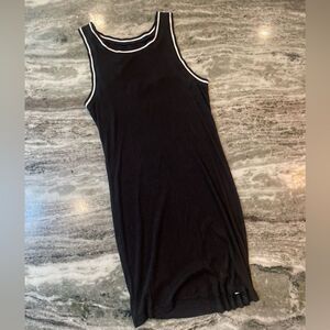 Black & White Scoop Neck Cami Dress